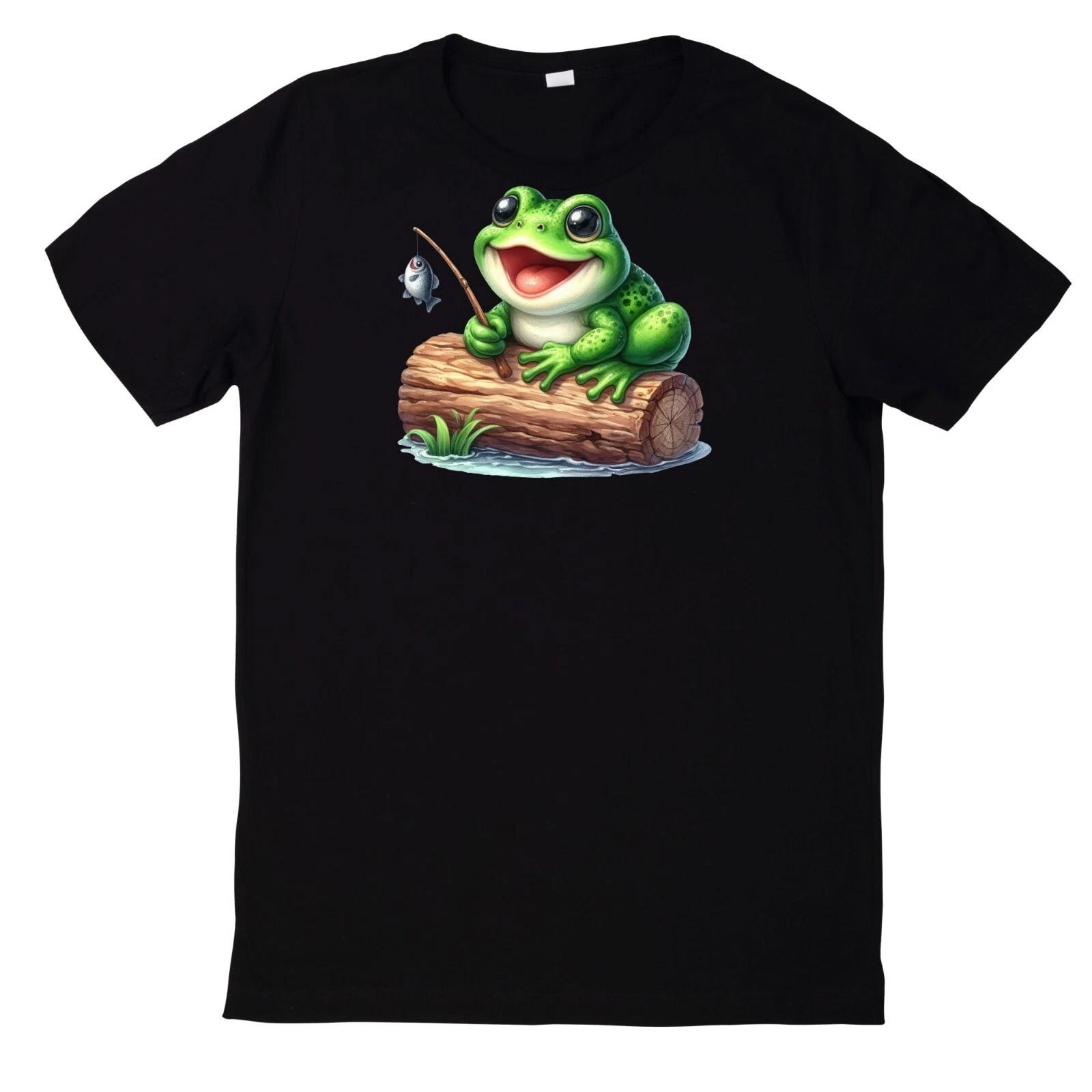 T-Shirt Lustiger und süßer Frosch Motiv Baumwolle S