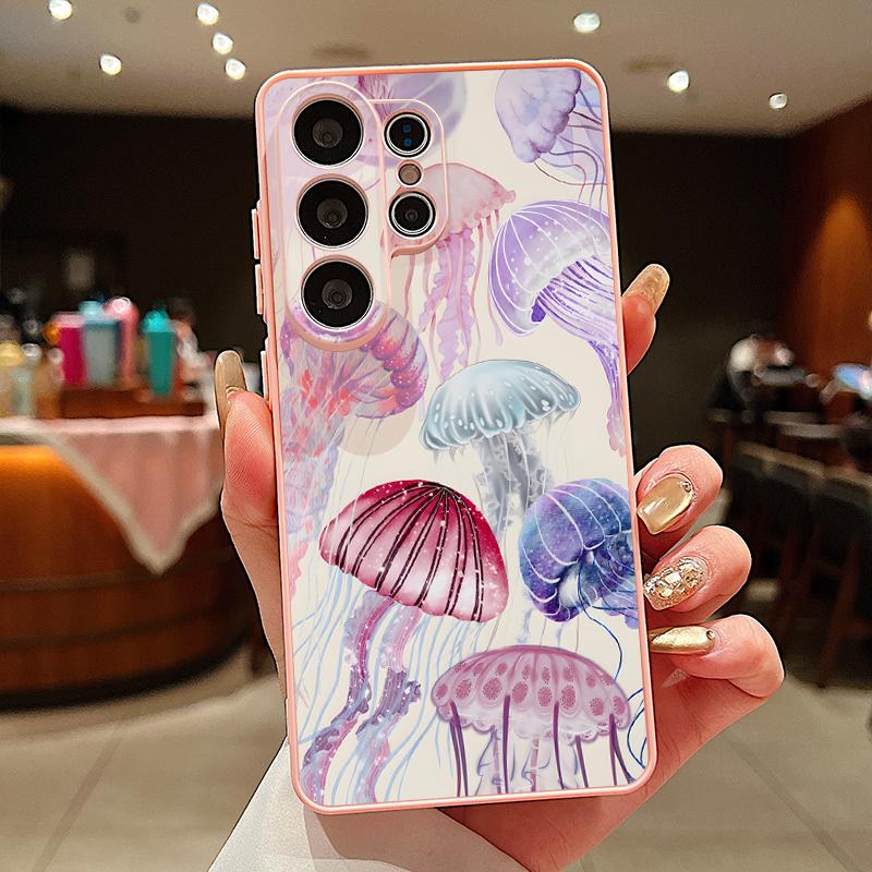 Turtle Fish Print Case For Samsung S26 S25 Ultra S24 S23 FE S22 A15 A16 A17 A35 A36 A37 A54 A55 A56 A57 5G Magnetic For Magsafe Matte Cover
