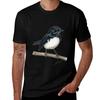 Willie-Bachstelze Vogelkunst Mit Unterschrift Süßer Kleiner Schwarz-Weißer Vogel Geschenke T-Shirt Basic Unifarbener Lässiger T-Shirt