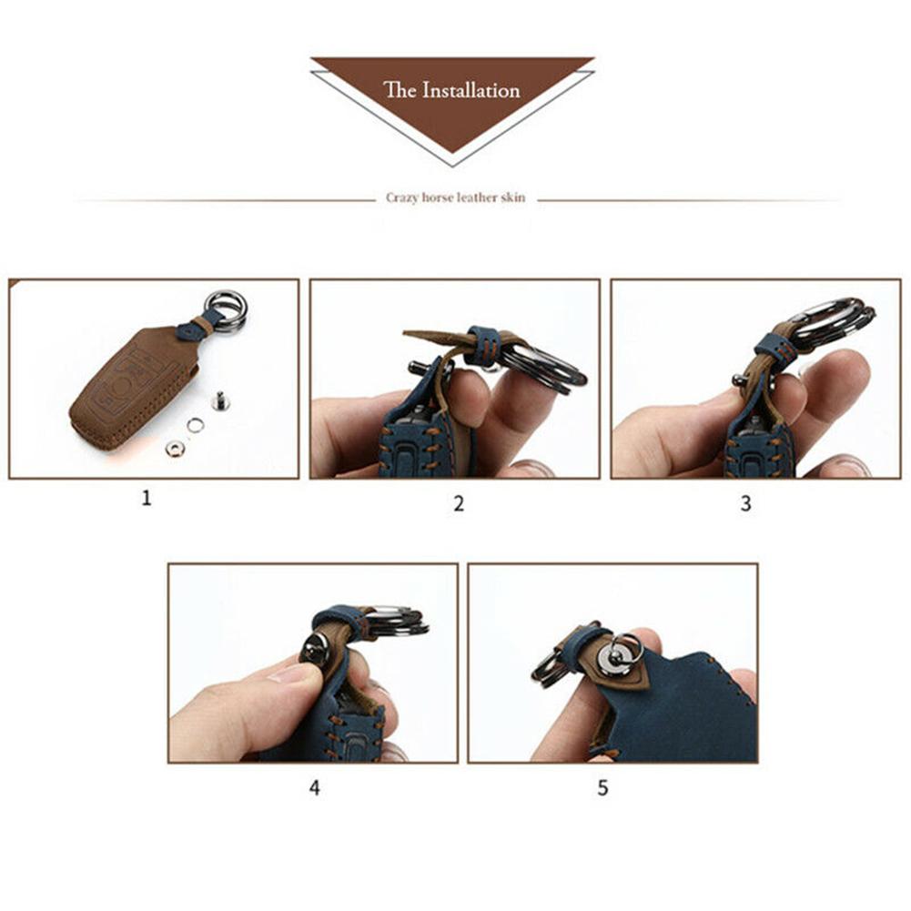 

Кожаный чехол с 5 кнопками для Mustang Key Shell, сумка-чехол