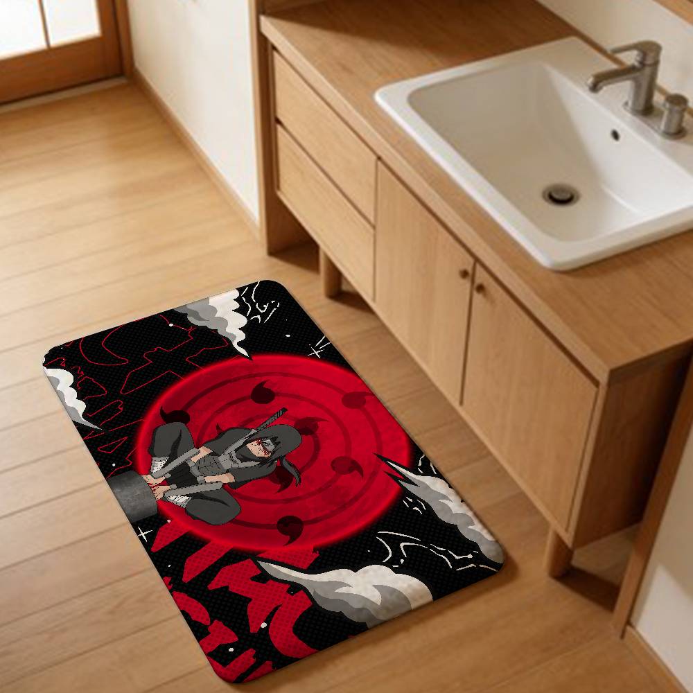 N-Naruto Cartoon Anime I-Itachi Floor Mat Cheaper Anti-slip Modern Living Room Balcony Printed Bedside Mats