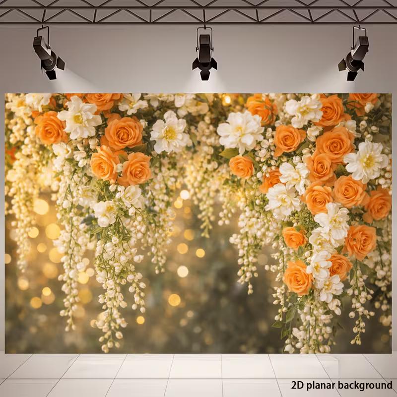 2D Fall Park Backdrop Nature Scenery Photo Booth Background for Thanksgiving