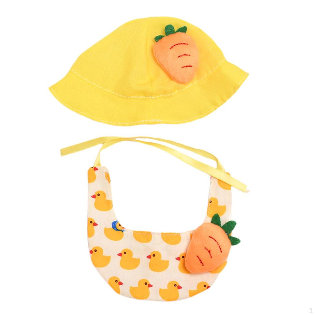 Cute Doll Bib Hat Comfortable Accessories Fashion Cartoon for Kids Costumes