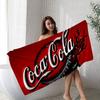 Limonadengetränk C-Coca-Cola Logo Anime Strand Schwimmtuch Weiches Saugfähiges Waschlappen Kindergeschenke Für Kinder Reise Camping Fitnessstudio