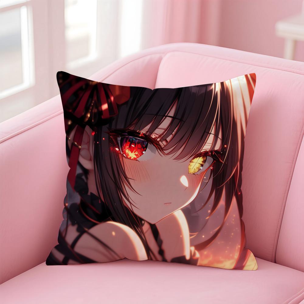 D-Date A Lives Anime Cushion Cover Comfortable Reversible Pillow Cover Ideal For Car Sofa Bedroom & Beyond