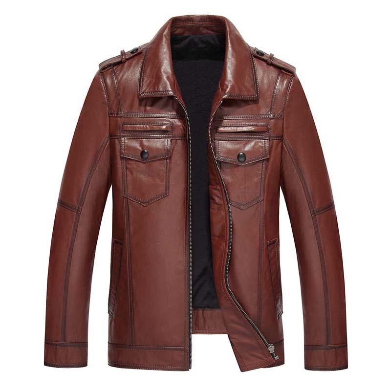 Spring New Leather Jacket Men's Slim Retro Motorcycle Jacket Leather Jacket Men's Casual Youth Handsome Jacket
