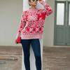 Women Christmas Sweater Long Sleeve  Christmas Tree Knitting Sweater Tops