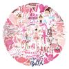 55 New Pink Ballet Graffiti Stickers Suitcase Mobile Phone Dance Stickers