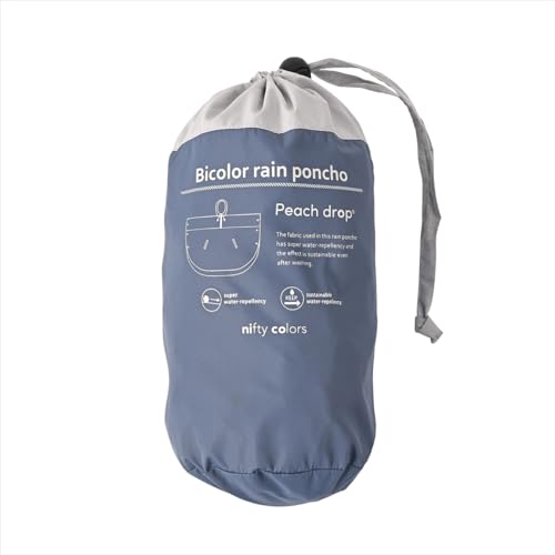 Nifty Colors Rain Poncho, Peach Drop Bicolor Rain Poncho 6050BL