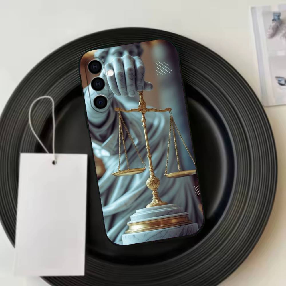 Law Lawyer J-Judge Justice Phone Case Black Silicone Soft For Samsung Galaxy A73,A72,A71,A70,A53,A52,A51