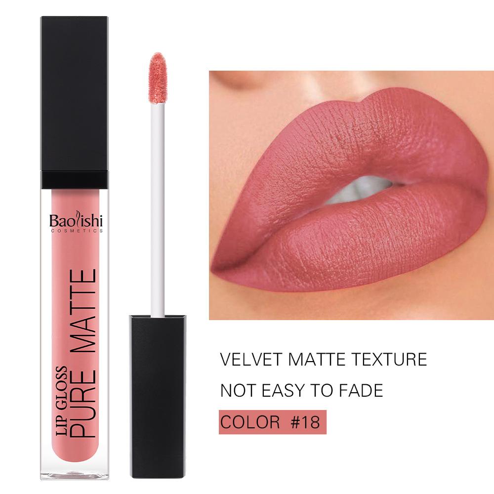 Aksamitna Pomadka Bogato Pigmentowana, Nawilżająca Formuła Błyszczyk Nierozmazujący się Długotrwały Lakier do Ust Makijaż Ust Prezent dla Kobiet