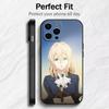 Auto Memory Doll V-Violet E-Evergarden Phone Case For iPhone17,16,15,14,13,12 Plus,Max Soft Silicone Black Cover