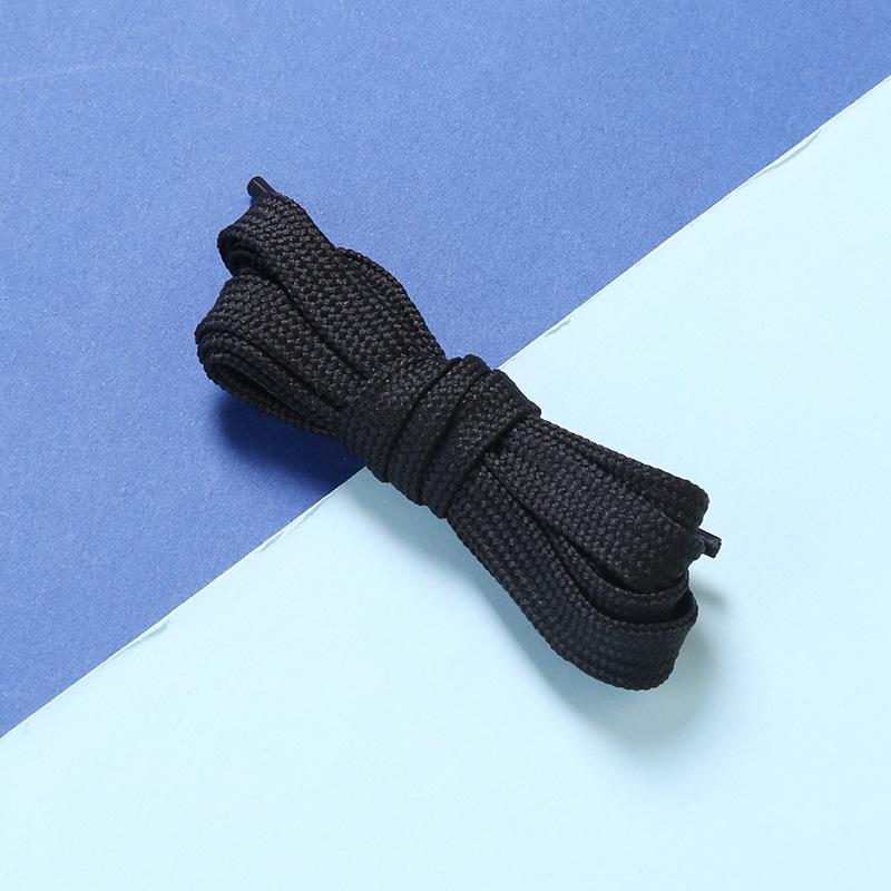 10mm Double Layer Flat Polyester Shoelaces for Casual Sports Shoes - White
