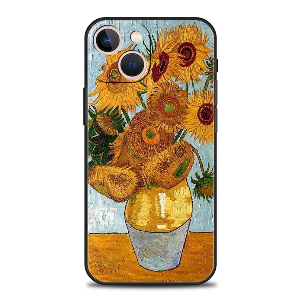 Van Gogh Oil Painting Phone Case For iPhone Apple 14 13 Pro Max 12 11 Mini 7 8 Plus XR XS X SE 2020 Cover Shell Soft Coque Funda