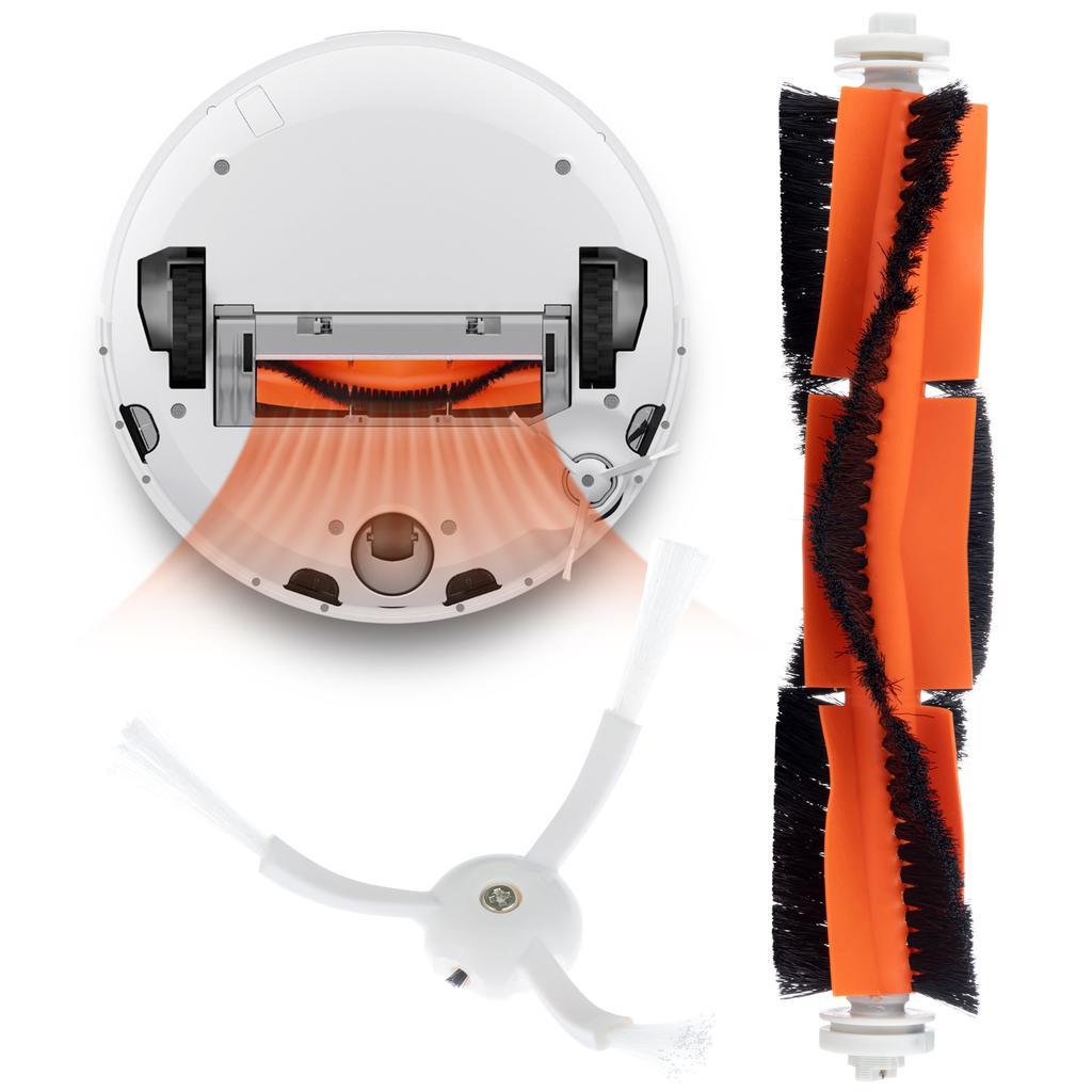 Set of spare parts for Xiaomi Mi Vacuum (1 pc. roller brush (main), 2 pcs. three-arm side brush)