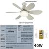 30W/40W E27 Modern LED Lighting Smart Ceiling Fan Light with Remote Control 3-Gear Household 2-in-1 Adjustable Fan Lamp
