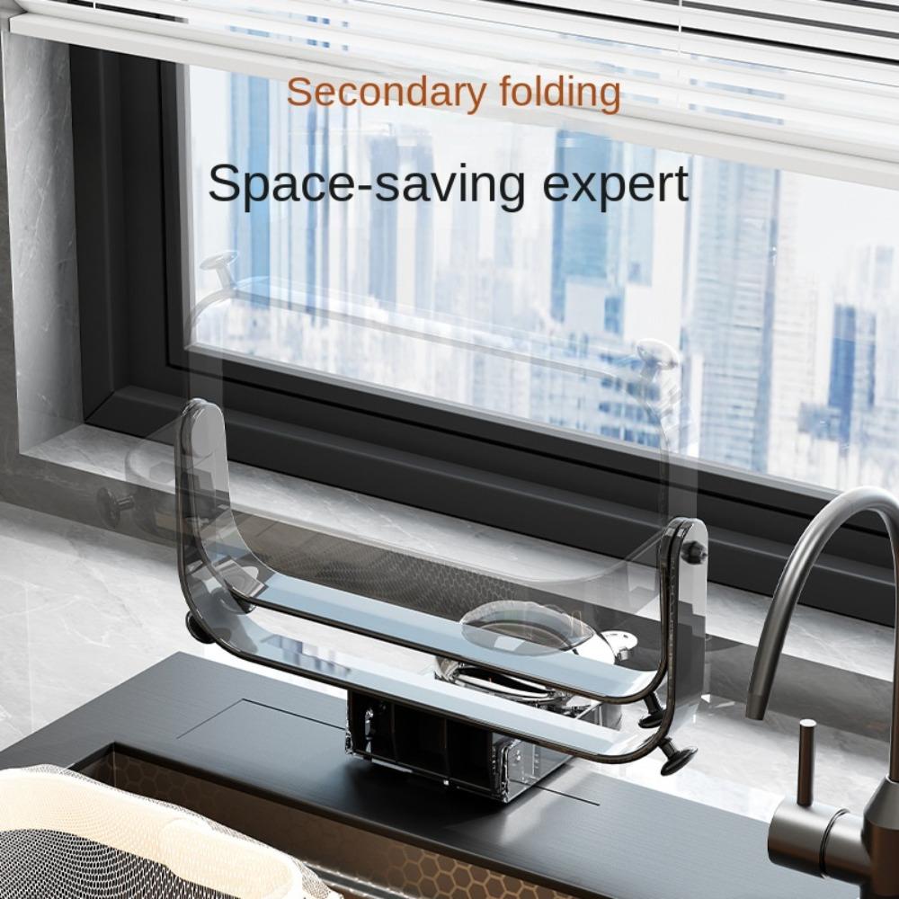 New Suction Cup Kitchen Sink Filter Rack Foldable Multi-Purpose Sink Strainer Mesh Bag Stand Garbage Mesh Bag