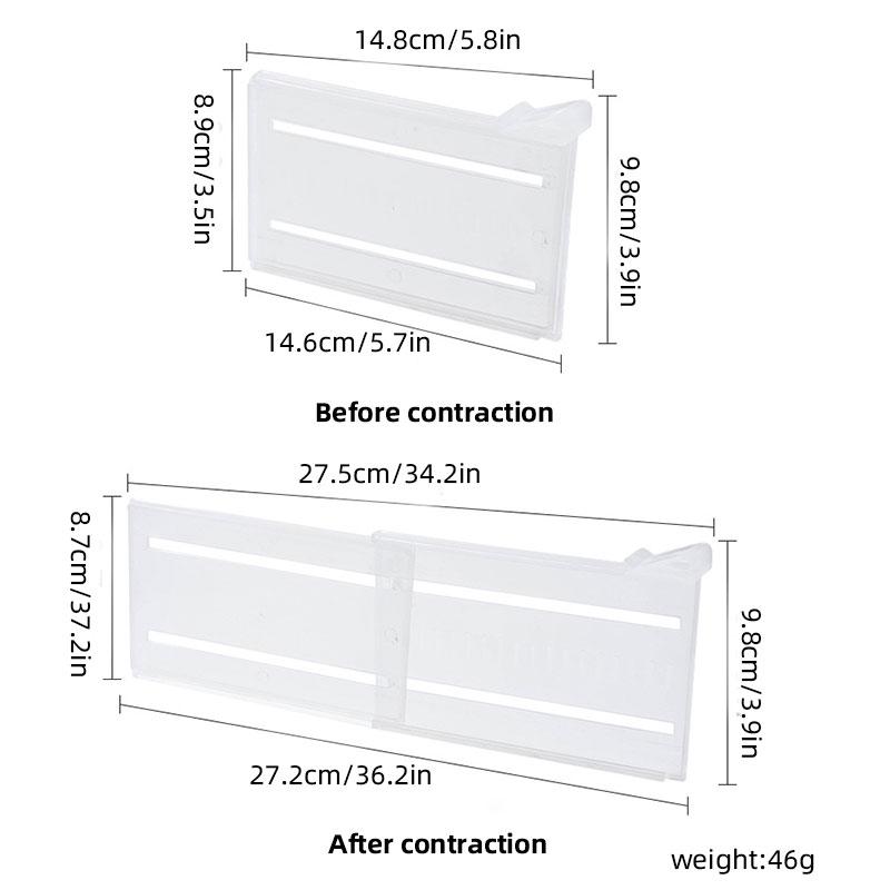 

Extendable Refrigerator Partition Refrigerator Food Storage Rack Drawer Cosmetics Separating Shelves Divider Kitchen Gadgets чистий