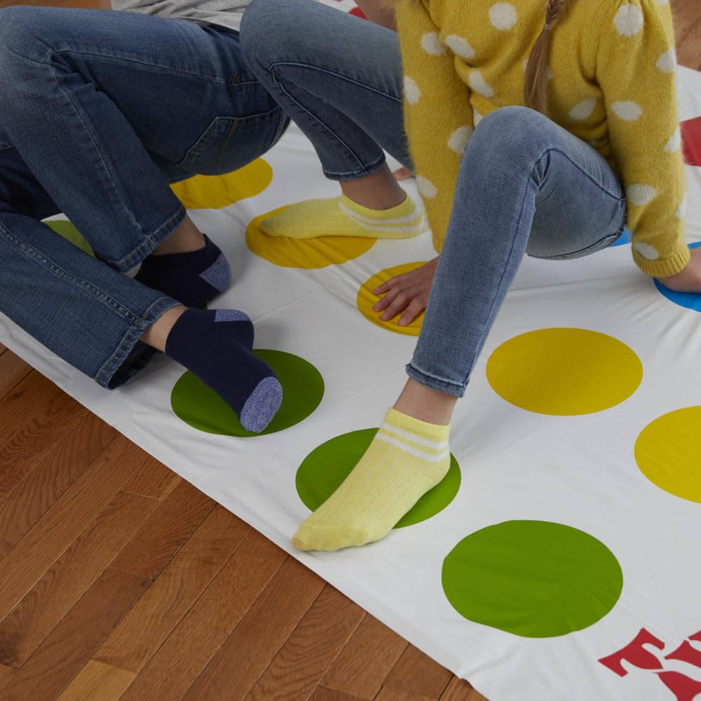 Hasbro Twister Choice und aufblasbar ein Partyspiel für drinnen ab 6 Jahren und für zwei oder mehr Familienmitglieder Tag authentisches Produkt Spinner's Twister, Kinder,