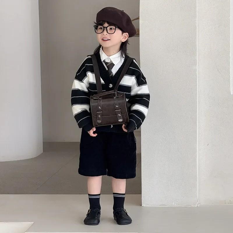 Retro Backpack Star Square Childrens School Bag With Modern Design Trendy