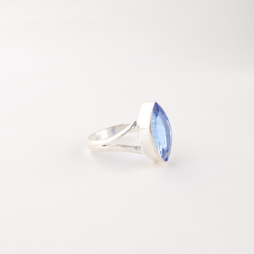 Tanzanite Gemstone 925 Sterling Silver Jewelry Handmade Engagement Ring For Gift RR-23-5