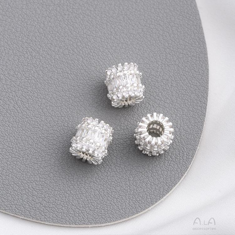14K Gold-Plated Zircon Spacer Beads for DIY Jewelry