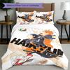 3-teiliges Bettbezug-Set (1 * Bettbezug + 2 * Kissenbezug, ohne Kern), Haikyu Print Bettwäsche-Set, Schlafzimmer-Dekoration, Ganzjahres-, Geburtstagsgeschenk