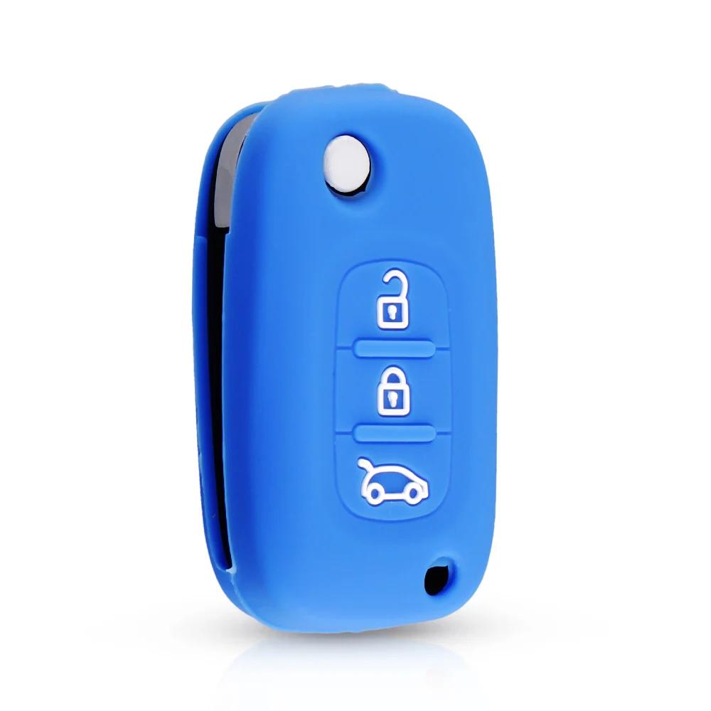 KEYYOU Silikonowy Pokrowiec na Kluczyk Dla LADA Vesta Granta XRay Kalina Priora Sedan Sport Dla Renault Fluence Clio Megane Dla Mercedes