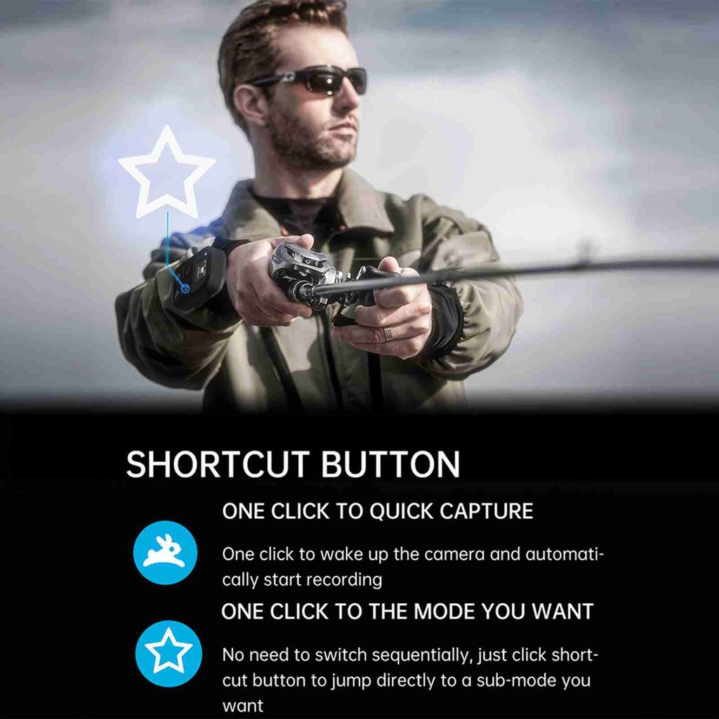 Action Camera Remote Control OLED Display 80M Control Distance Wireless Camera Remote Controller Replacement