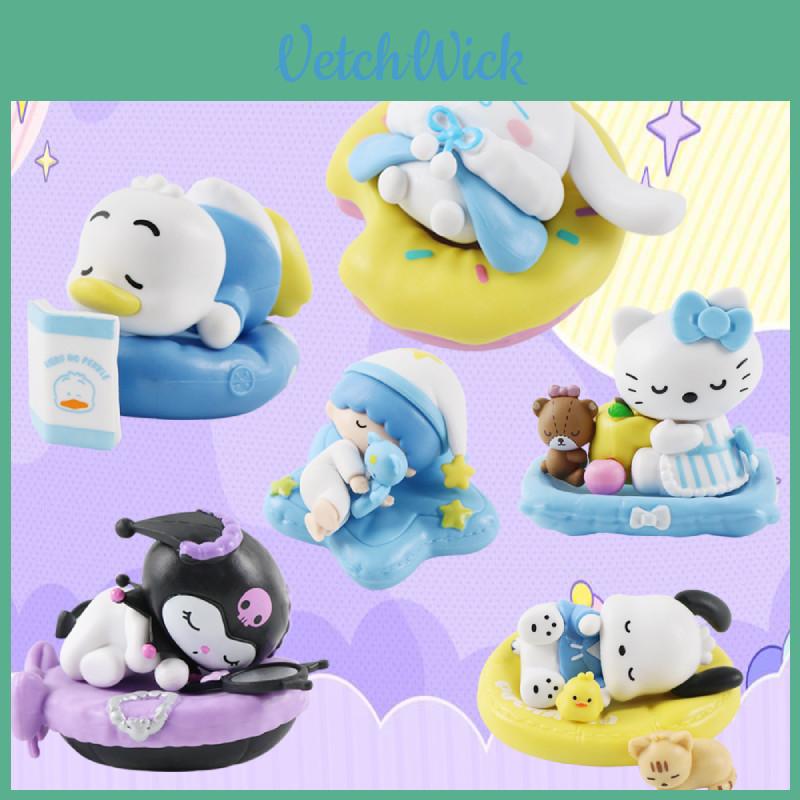 Cute Sleeping Kuromi Kt Big Ear Dog Action Figure Toy Wholesale Pvc Material
