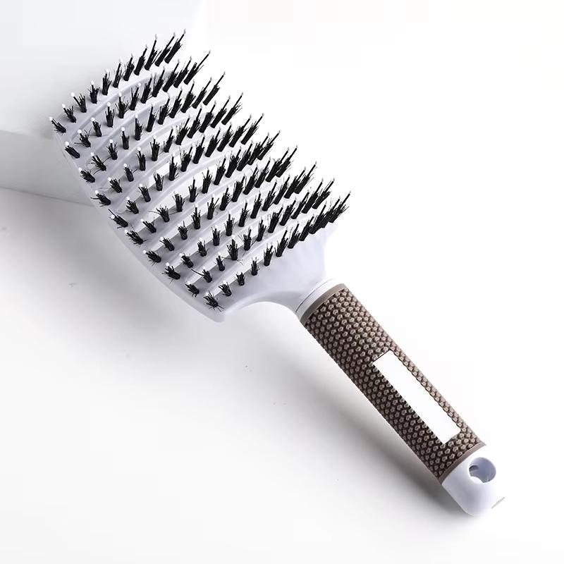 Factory  Curved Vent Brush Curly Bristle Nylon Brush Wet and Dry Detangling Massage Hair Comb