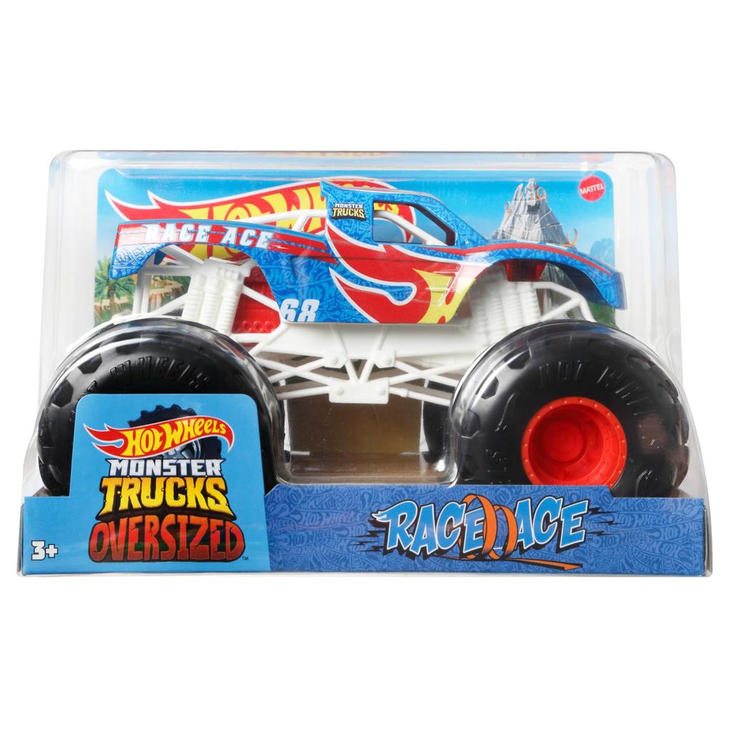 Hot Wheels Monster Truck Veliká velikost Race Ace [Mini auto 1:24] [3 a více] GTJ37