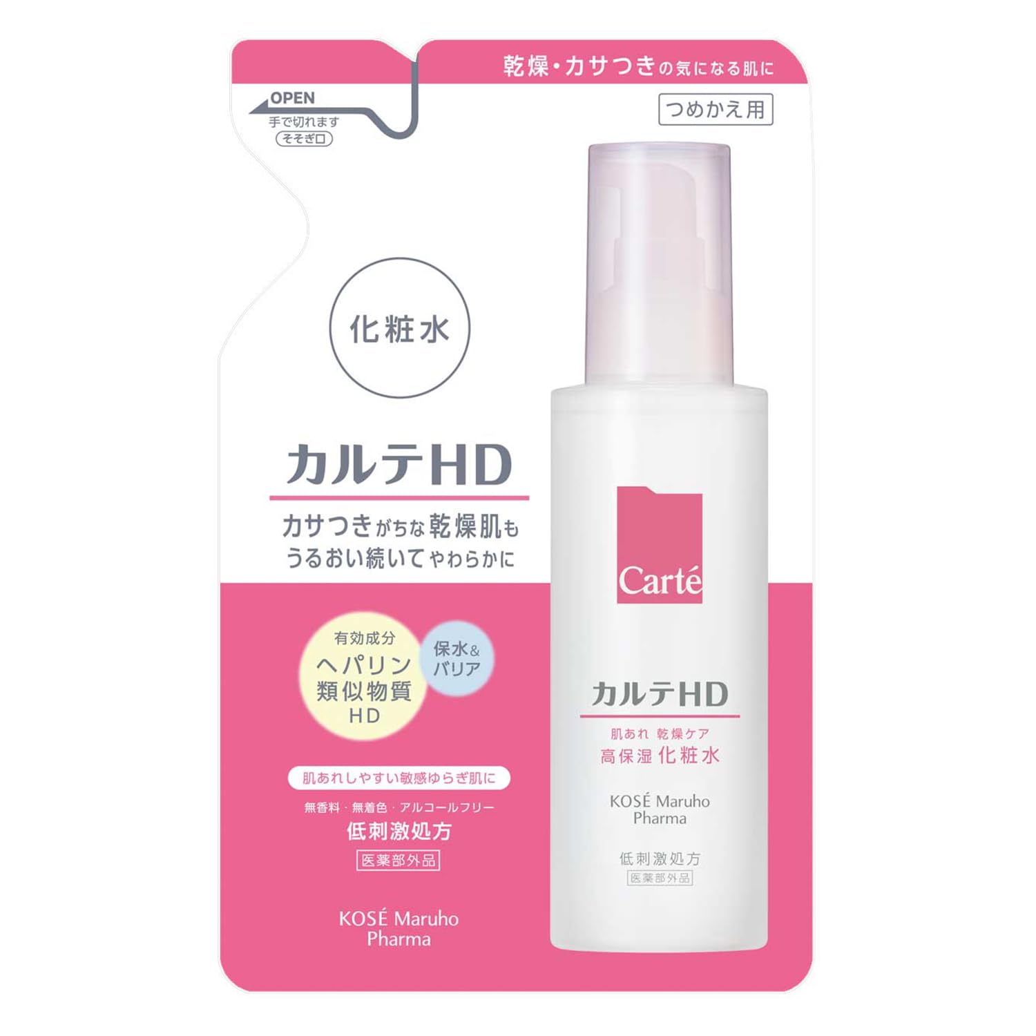

Carte HD Moisture Lotion 150mL - Heparin-Infused, Hypoallergenic Hydrating Toner for Sensitive, Dry Skin, Fragrance-Free, Alcohol-Free Refill 138ml