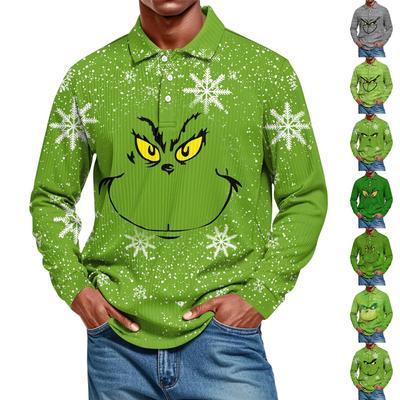 Men's Casual Style Solid Color Loose  Shirt Long-sleeved Top