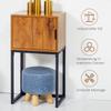 Console Table In Industrial Design Side Table Sideboard 1 Cabinet Natural Wood + Black