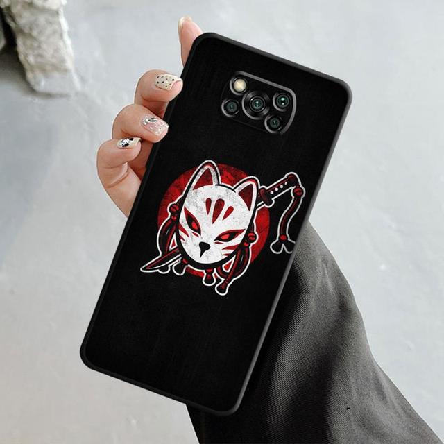 Samurajski smok wilk maska ​​dla Xiaomi Poco X3 Nfc X4pro X5 M3 dla Mi 12 13 11 10 10t 8 Note10 Lite 11ultra 11t Pro F1 okładka