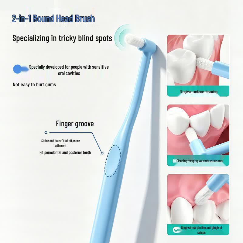 AMY COLE Orthodontic Single Tuft Toothbrush (2-Pack)
