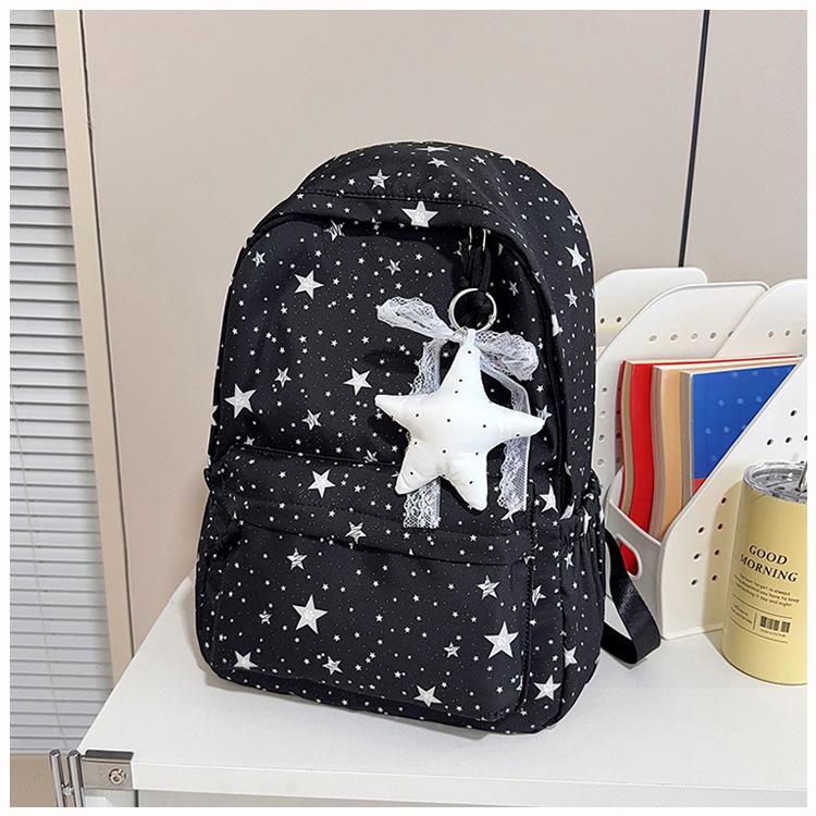Schoolbag Schoolbag New 1011 Japanese Ins Cute Star Backpack Large Capacity Lightweight Versatile High Value Backpack Tide
