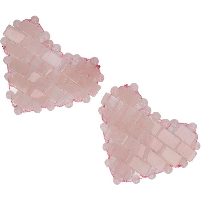 

2 шт. маска для глаз из розового кварца, нефритовая накладка для глаз, уменьшает отек лица, снимает напряжение глаз, подушечка для глаз из камня в форме сердца для массажа, охлаждающая маска для лица