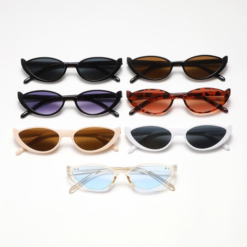 Vintage Half-frame Cat Eye Sunglasses Anti UV Scratch Resistant Sun Glasses Street Photography Shades Eyewear Summer