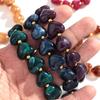 Vintage Multicolor Resin Heart Beaded Chain Bracelets for Women New Trendy Acrylic Elastic Bracelet Valentine's Day Jewelry Gift