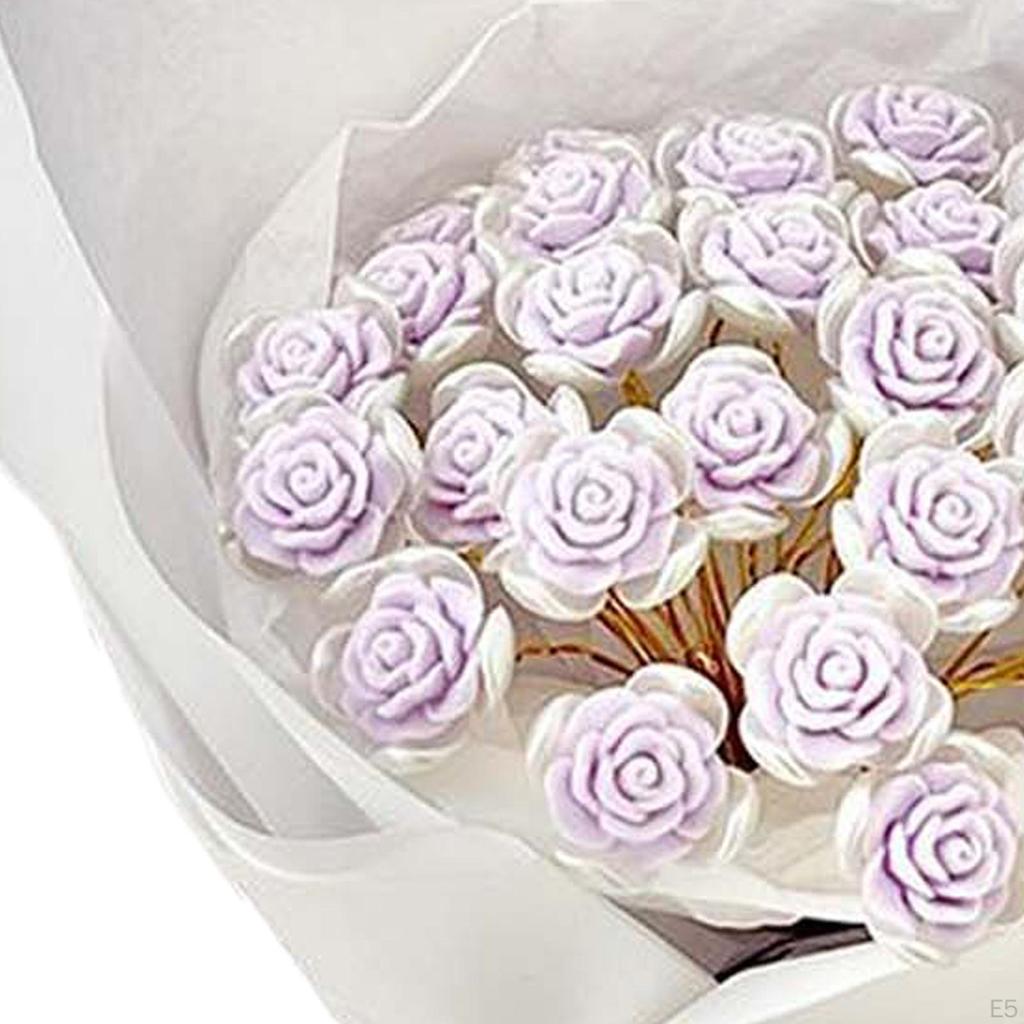 DIY Handcrafted Rose Bouquet Kit with Delicate Wrapping Paper - Great for Special Occasions
