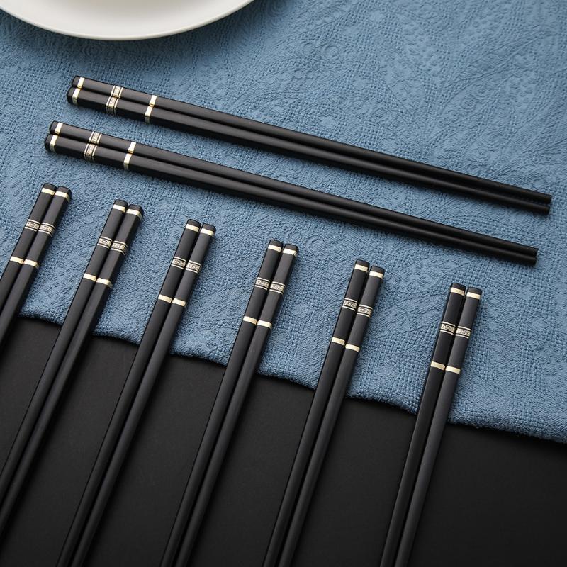 10 Pairs Chinese Chopsticks High Temperature Resistant And Simple Reusable Chop Sticks Kitchen Tableware Tool Accessories