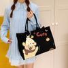 Women's Large Capacity Fashion Canvas Handbag - Japanese Cartoon Style, Versatile Commuter Shoulder Bag
