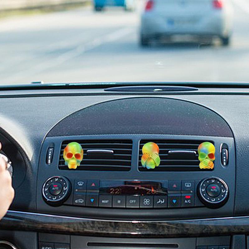 Skull Car Vent Clips Skull Air Freshener Clip Decor For Auto Skull Shape Interior Decorative Tool For Sedan Truck SUV RV And