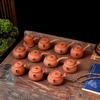 Small Capacity Purple Sand Whisker Pot Zhu Ni Kung Fu Teapot Handmade Card Cover Can Jump Cover Red Mud Household