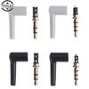 2pcs/lot New 90 Degrees 3.5mm Stereo Headset Plug Jack 3 4 Pole 3.5 Gold Plated