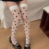 Sweet Polka Dots Thigh High Stockings Thin Slightly Sheer Suspender Stockings White Overknee Socks Lolita