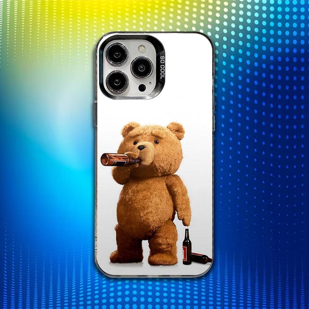 T-Teddy Bear Movie Ted Phone Case For iPhone 16,15,14,13,12,11,Mini,Pro,SE,MAX White Matte Shockproof Cover