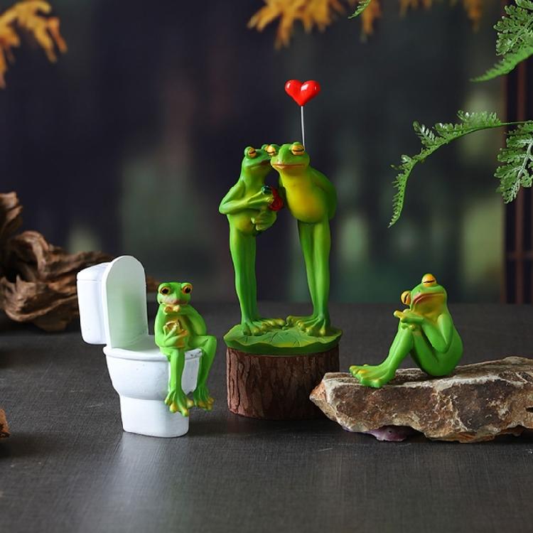 Creative Resins Musician Frogs Statue Figurine for Indoor or Outdoor Decoration Home Office Desktop Shelves Ornament